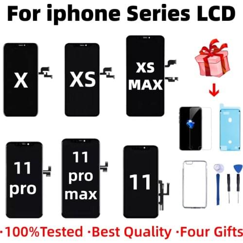SCREEN For iPhone X XS XSMax XR 11 LCD Display OLED TFT Touch Screen Digitizer Replacement Assembly With Gifts For iphoneX