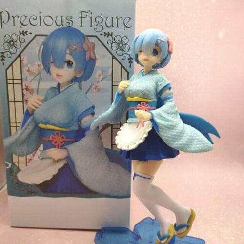 Anime Re: life In A Different World To Zero Kimono Rem Maid PVC Action Figures Rem Toys Gift 22cm
