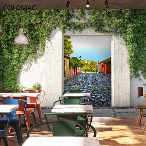 Colomac Custom Nordic Pastoral Landscape Wallpaper 3d Milk Tea Shop Photo Background Mural Wall Decor Bedroom Drop Shopping