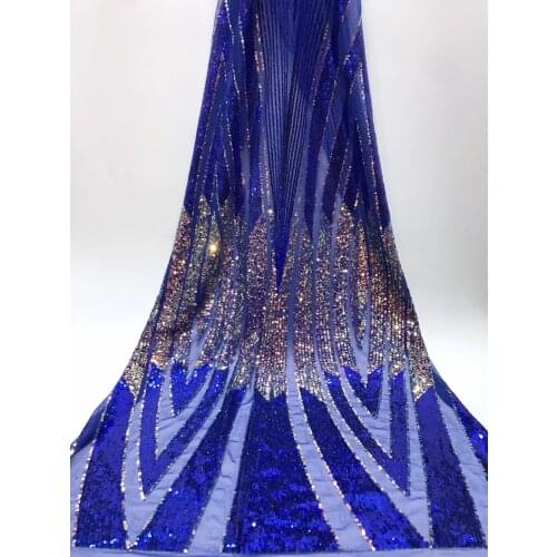 French Lace Fabric 2021 African Tulle Lace With Sequins, The Latest Nigerian Lace Dress J3483