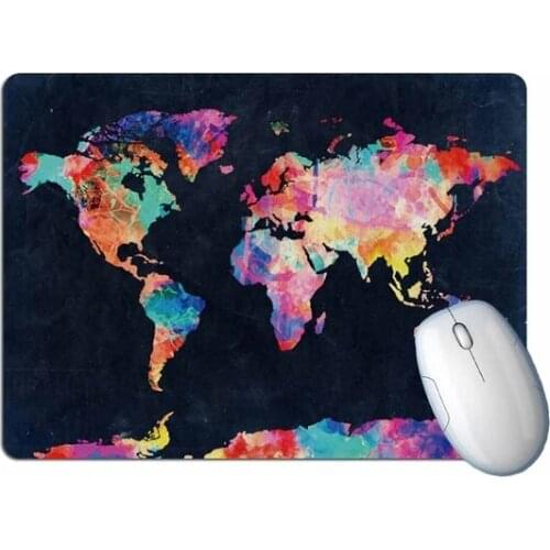 Gaming Mouse Pad 22X18CM 21X26CM Mouse Mat Computer Mousepad Rubber World Map Mause Pad Game Keyboard Desk Mat