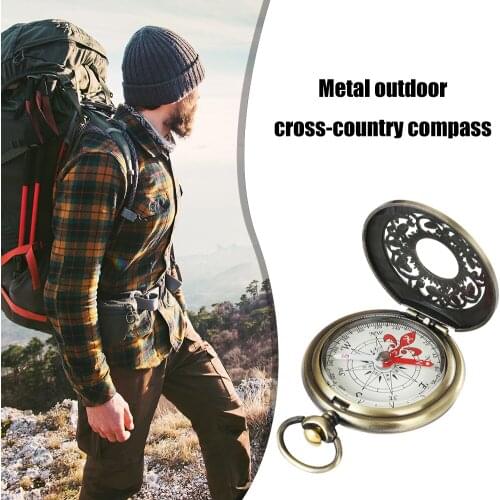 Retro Portable Flip Cover Handheld Pocket Watch Compass Camping Hiking Hunting Boating Survival Navigation Compass for Outdoor