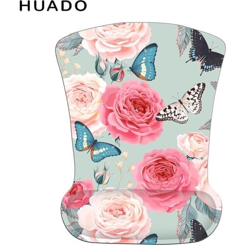 Mouse Pad with Wrist Support Durable Practical Soft Non Slip Rubber Bottom Hand Pad for Office/Work/Gamer