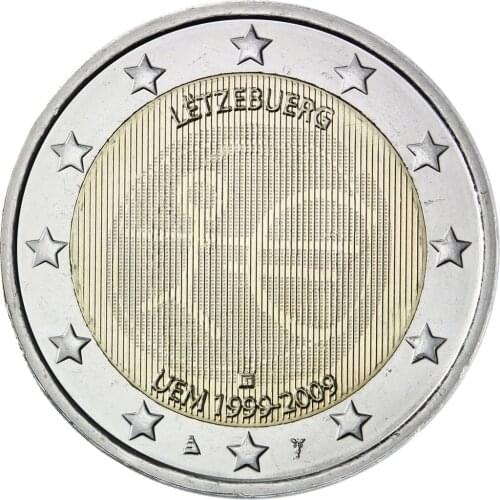 Luxembourg 2009 2 Euro unc 100% Real Genuine Original Coin,comemorative Collection Coins