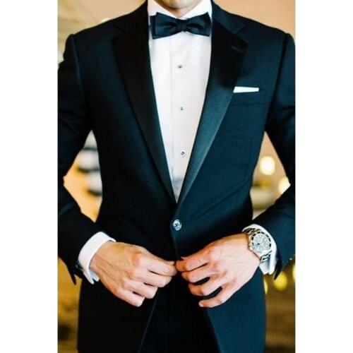 Mens Suits Notch Lapel Slim Fit 2 Pieces Business Groom Jacket Tuxedos Blazer Suits for Wedding Prom Evening(Blazer++Pants)