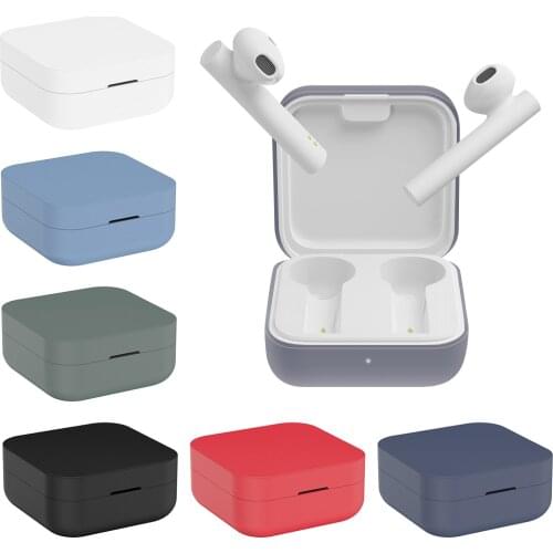 Anti-lost Soft Silicone Case For Xiaomi Mi Air 2 SE Bluetooth Headset Cover For Mi Air2 SE Earphone Protective Covers With Hook