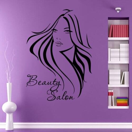 Hair Salon Sticker Beauty Salon Sex Girl Decal Haircut Posters Vinyl Wall Art Decals Decor Windows Decoration Mural M0002