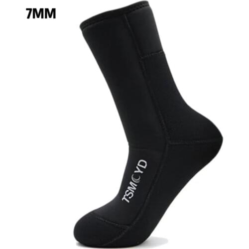SBR 7MM Neoprene Socks Men Women Wetuist Scuba Dive Beach Swim Snorkeling Equipment Winter Cold Protection Super Elastic SockXXL