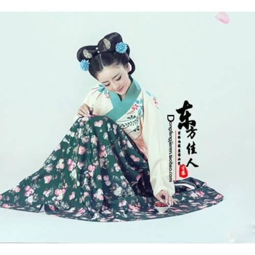 Que Ta Zhi Ancient Chinese Hanfu Women Photography Costume Spring Exhibition Costume Hanfu for Women