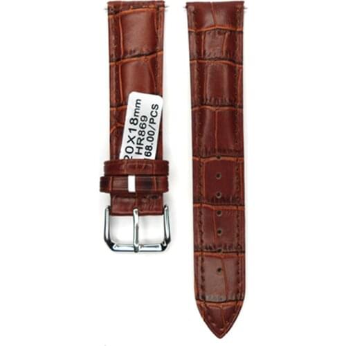 12mm 14mm 16mm 18mm 19mm 20mm 21mm 22mm 24mm Watch Strap Bamboo Light Brown Watch Band Split Second Genuine Leather Belt Hour