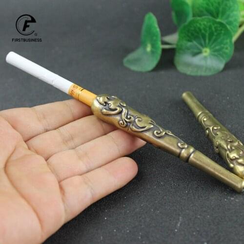 Retro Brass PIXIU God beast Smoke Cigarette Holder Fillter Tobacco Pipe Creative Smoking Pipe Smoking Accessories Fathers Gift