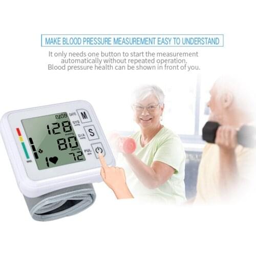 Sphygmomanometer Automatic Digital LCD Display Wrist Monitor Heart Beat Rate Pulse Meter Measure Convenient Carry