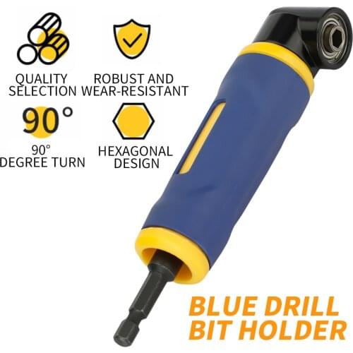 1/4" Hex Drill Bit Socket Holder 90 Degree Right Angle Drill Extension Handle For Woodworking Power Tools Accessories