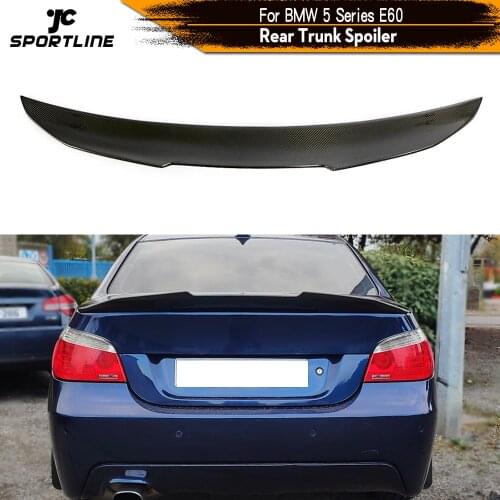 Carbon Fiber Rear Trunk Spoiler for BMW 5 Series E60 Base Sedan M Tech M5 2004 - 2009 Rear Trunk Wing Spoiler Boot Lip