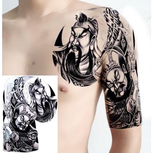 Temporary tattoo sticker chinese men shoulder tattoos to cover scars dragon sexy tattoo sleeve pattern large tatoo big fake boys