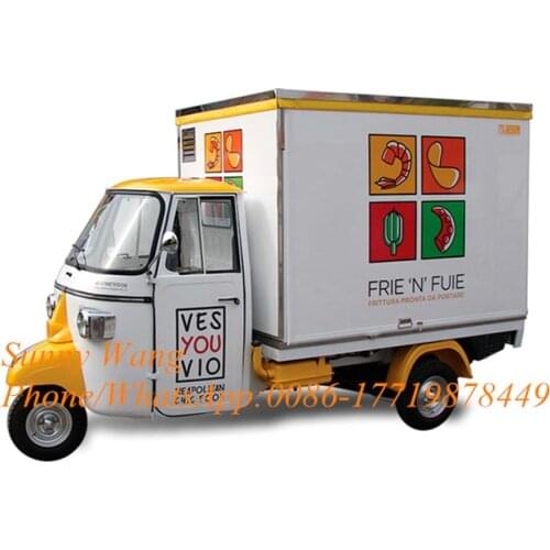 High Quality Electric Tricycle Food Truck Mobile Kitchen BBQ Ice Cream Hot Dog Fast Food Cart Catering Trailer for Sale