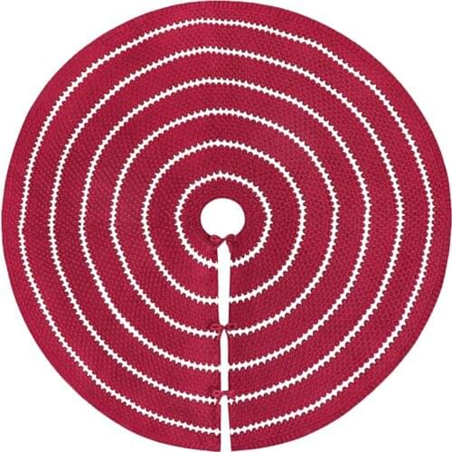 Skirt Christmas Xmas Apron Decoration 122CM High Quality Multi-loop Acrylic Fiber Festival Supplies Durable Knitted Pattern Tree