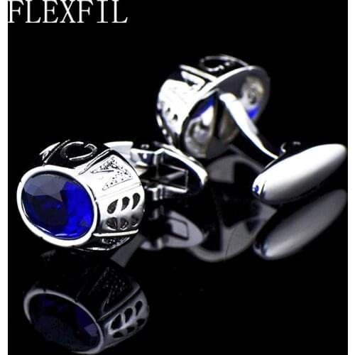 Jewelry fashion shirt cufflinks for mens gift Brand cuff links buttons Blue black High Quality abotoaduras gemelos Free Shipping