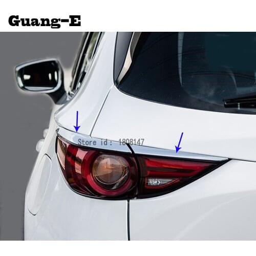 Car body Rear tail back Light lamp frame stick ABS Chrome trim panel 4pcs For Mazda CX-5 CX5 2nd Gen 2017 2018 2019 2020