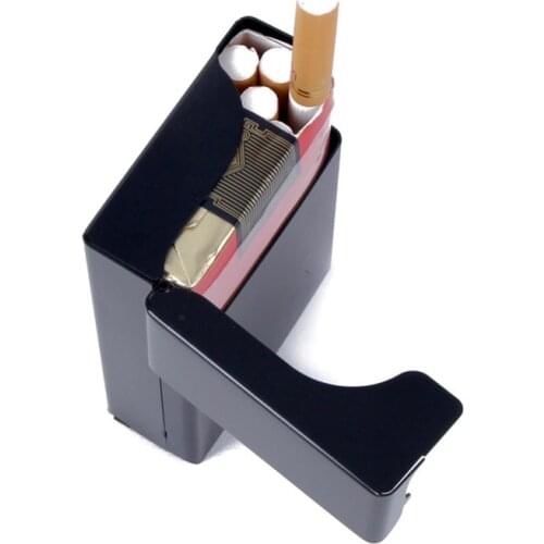 1pcs Fashion Aluminum Alloy Ultra-thin Automatic Pop-lid Cigarette Case Creative Men Portable Smoking Accessories