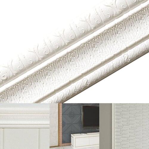 3D stereo foam waist line skirting line wall sticker decorative frame wall skirt strip frame self-adhesive line wallpaper