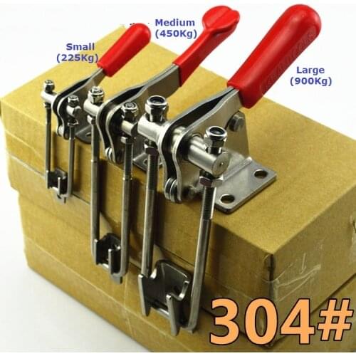 4Pcs/Lot Small (225Kg) Adjustable 90 Degree Corner Hasp Fastener, Toggle Latch, Hasp Catch - Trailer Industrial