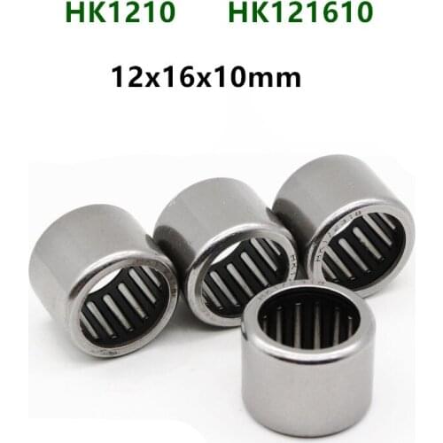 50pcs/ 100pcs high quality bearings HK1210 HK121610 12x16x10mm Miniature drawn cup needle roller bearing 12mm x 16mm x 10mm