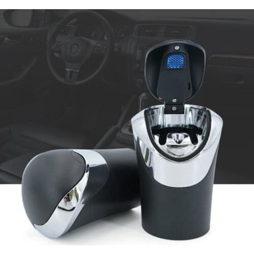 Car ashtray led clamshell trash can storage cup container cigar ashtray car Accessories