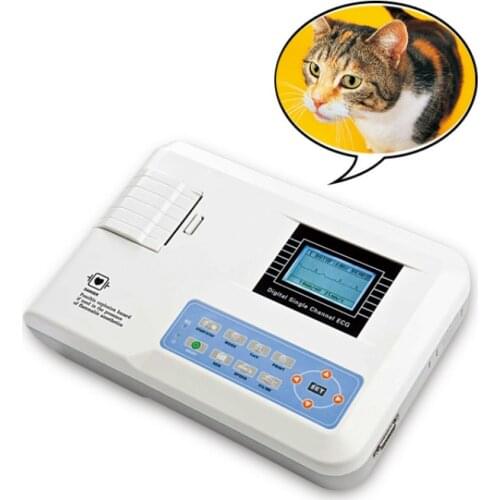 Digital Single Channel ECG EKG machine for animal vet ecg Electrocardiograph with Thermal Printer Veterinary medical equipment