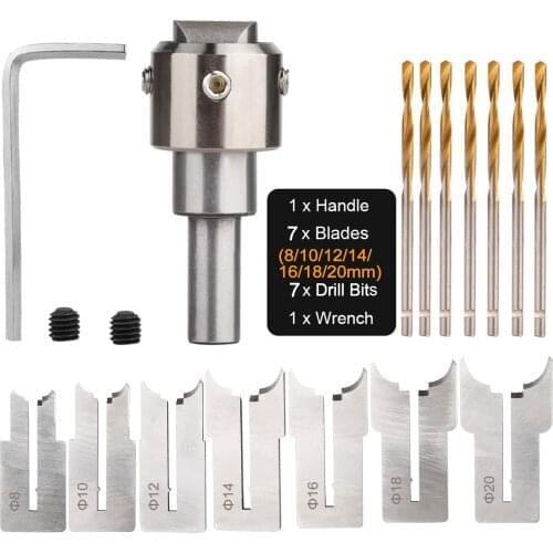 Wooden Bead Maker Bead Knife Drill Blade Bead Drill Tools Art Tools 8-20mm Carves Rounded Beads Lantern-Shaped Drilling Center