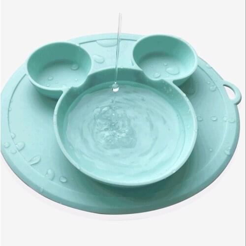 Baby Sliicone Tableware Dish With Baby SuctionCup Plates For Food Children’s Slilcone Feeding Set Dishes For Children
