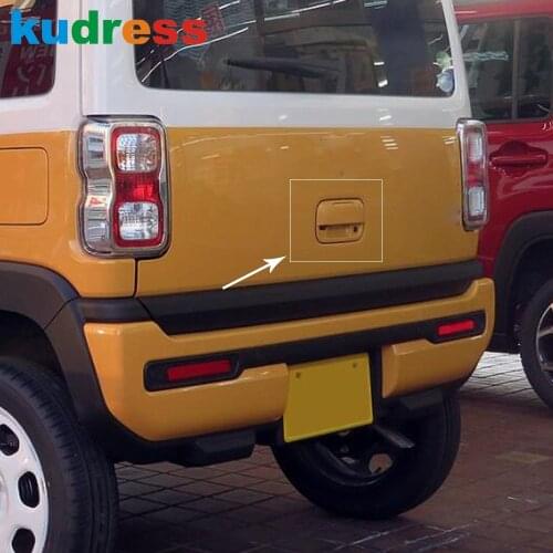 For Suzuki Hustler 2020 2021 2022 Stainless Steel Tailgate Rear Door Handle Cover Trim Sticker Car Styling Accessories 2pcs
