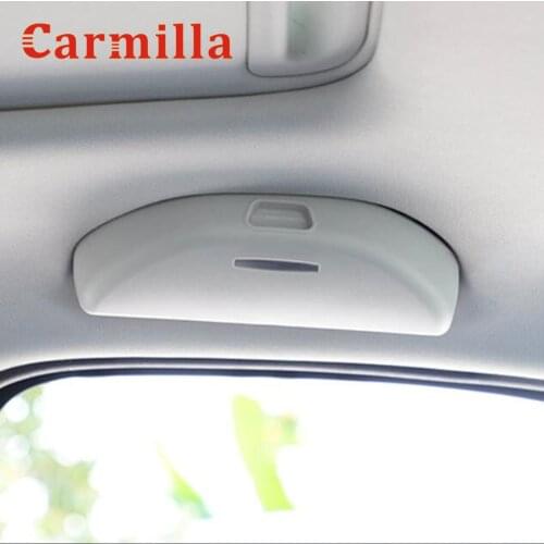 Carmilla Car Sun Glasses Box for VW Polo 9N3 Golf 4 Mk4 Jetta Touran Bora Seat Leon T4 Toledo Sunglasses Case Holder Storage