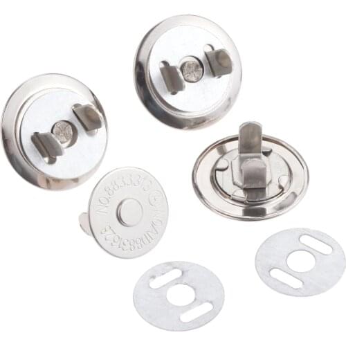 10 Sets Metal Magnet Buttons Magnetic Rivet Stud Purse Snap Clasps Closure Buckle Fastener for Handbag Wallet Clothing 16/18mm