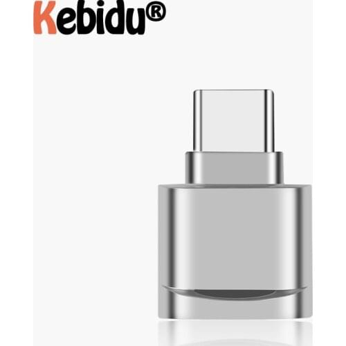 Mini Adapter Type C Micro SD TF Memory Card Reader OTG Adapter USB 3.1 Card Reader Sliver For Phone