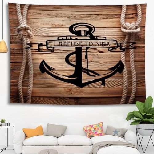 Custom Wood And Anchor Tapestry wall hanging tapestry home decoration rectangle bedroom wall art tapestry 140X250cm