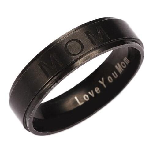 New Fashion Stainless Steel Mom Ring Copper Material Trinket