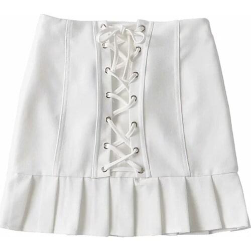 Sexy Solid Mini Pleated Skirts DLBSQ116