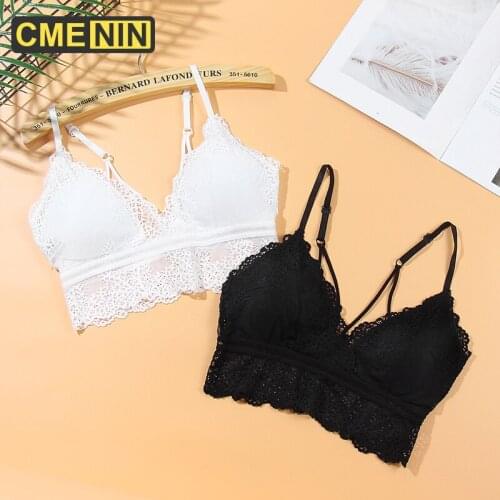 Sexy tenue femme Women Lingerie Thin Suitable Bralette Lace Wireless Soft Breathable Bra Underwear Girls bras for women B0153