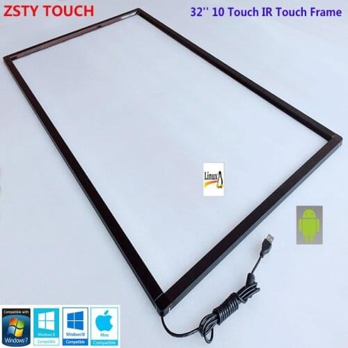 32 inches 10 Touch Point 16:9 Ratio IR touch panel,ir touch overlay kit applied for monitors,photobooth,Magic Mirrors