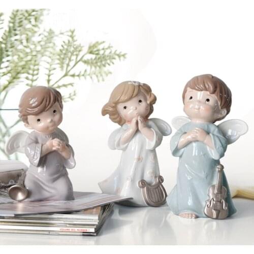 Europe Style Fairy Figurines creative resin singing dancing angel Decoration articles wedding gifts crafts Doll Ornaments