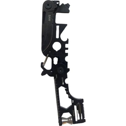 Foldable Knife Multifunctional Sharp Blade Black 30 in 1 Survival Tool Pocket Cutter Outdoor Tool