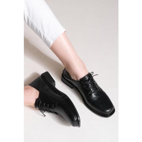 Marjin Women Rilen Casual Oxford Laced Female Shoes 2020 Winter and Autmn