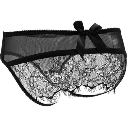 Women Sexy Lingerie erotic cute Panties open crotch Porn transparent Lace underwear crotchless couple sex wear open back briefs