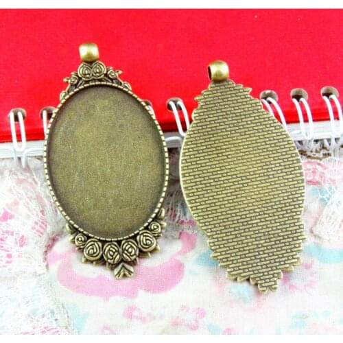 10pcs 30*40MM Inner Size Antique Silver Color Antique Bronze Plated Zinc Alloy Base Setting Charms Pendant