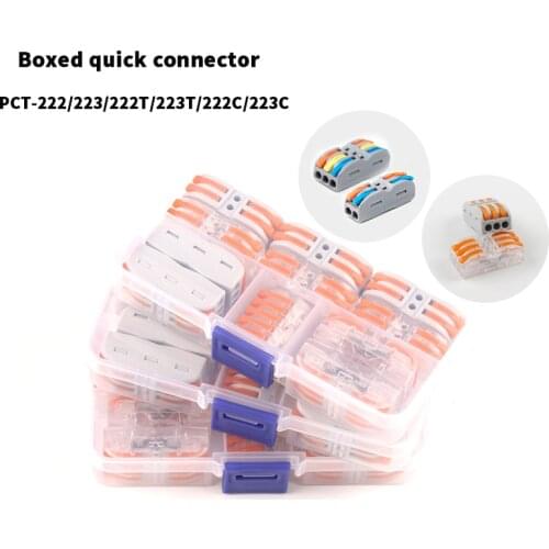 11PCS/Boxed ASPL-2/3 Wire Connector lighting Splitter ElectricTerminal Block Dual Conductor 2/3P Cable Splice Adapter 222/223