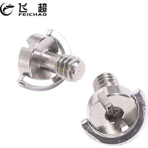 12PCS FEICHAO 1/4 Camera Screw Mount Adapter 1/4 inch Folding C-ring Adapter for Tripod Monopod DSLR Camera Quick Release Plate