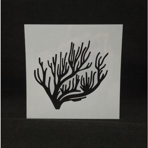13*13 Coral Layering Stencils for Diy scrapbook/photo album Decorative Embossing coloring,painting stencil,home decor