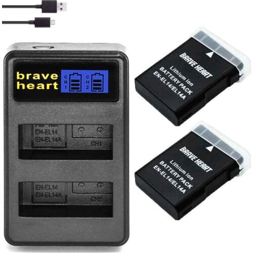 1800mAh EL 14 ENEL 14 EN-EL14A EN-EL14 EN EL14 EL14A EL14+ Battery pack For Nikon D5200 D3100 D3200 D5100 P7000 P7100