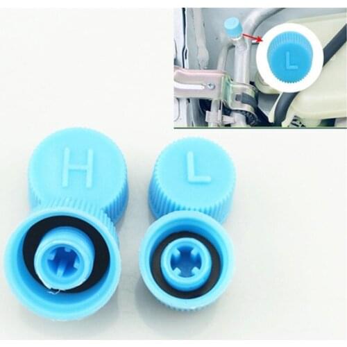 50PCS Car High Low Pressure Protective Valve Cap Cover Auto Dustproof Air Conditioning Les Caps Auto Replacement Tool Part 134a